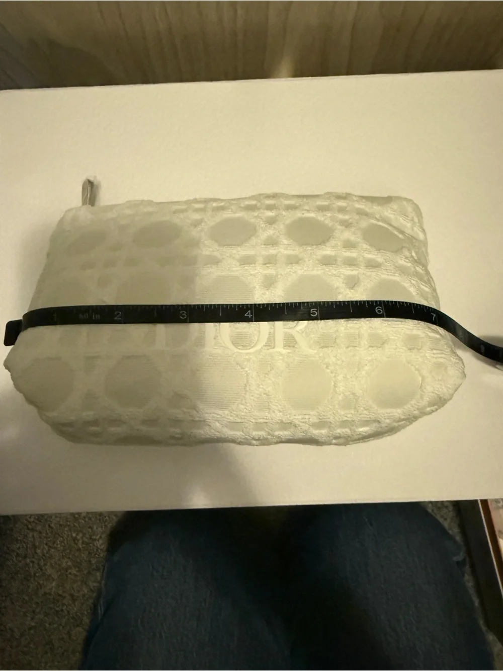 Dior Cream Tapestry Cosmetic Pouch